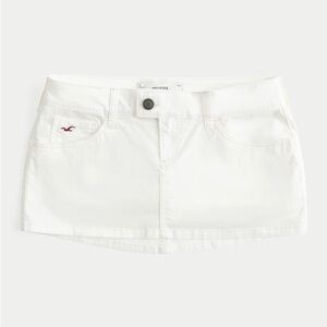 Hollister White Denim Mini Skirt